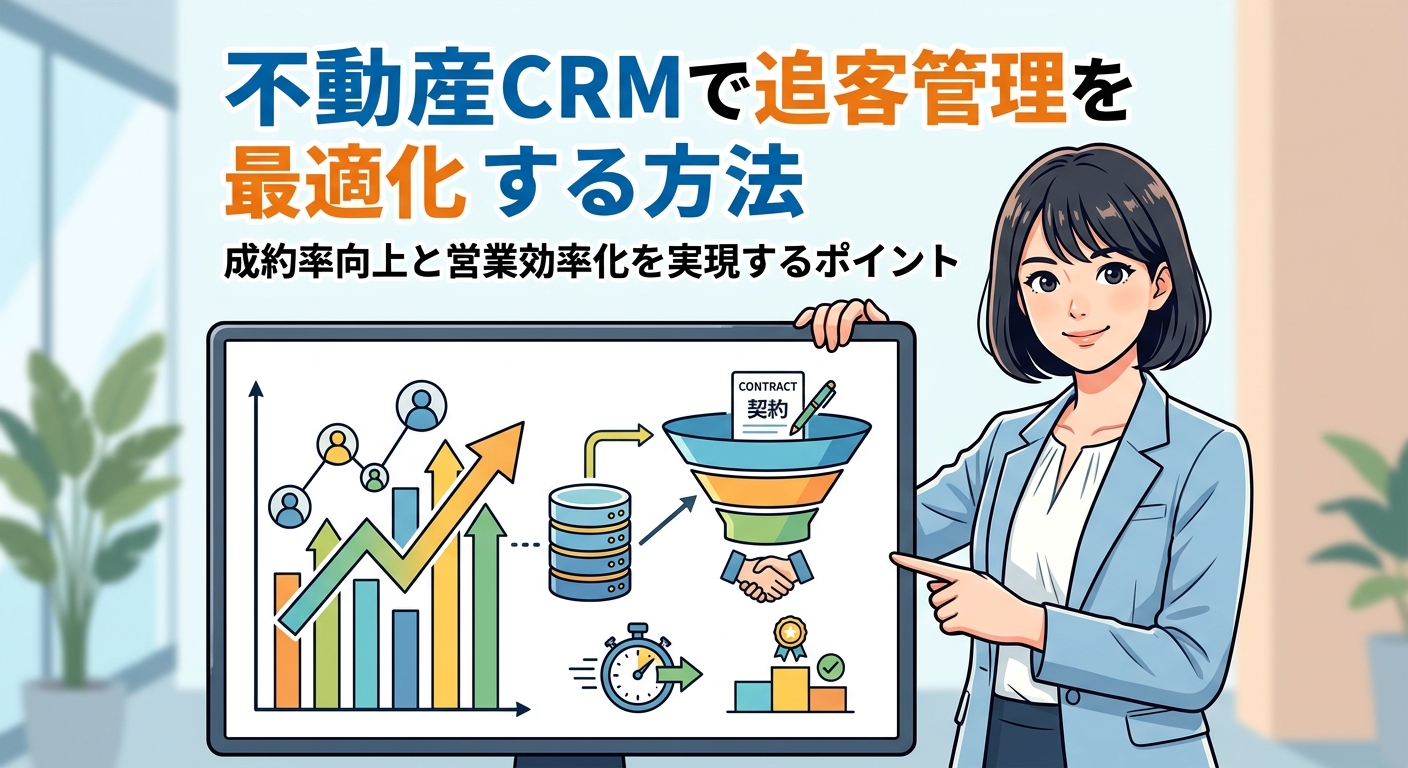 不動産CRMで追客管理を最適化する方法｜成約率向上と営業効率化を実現するポイント