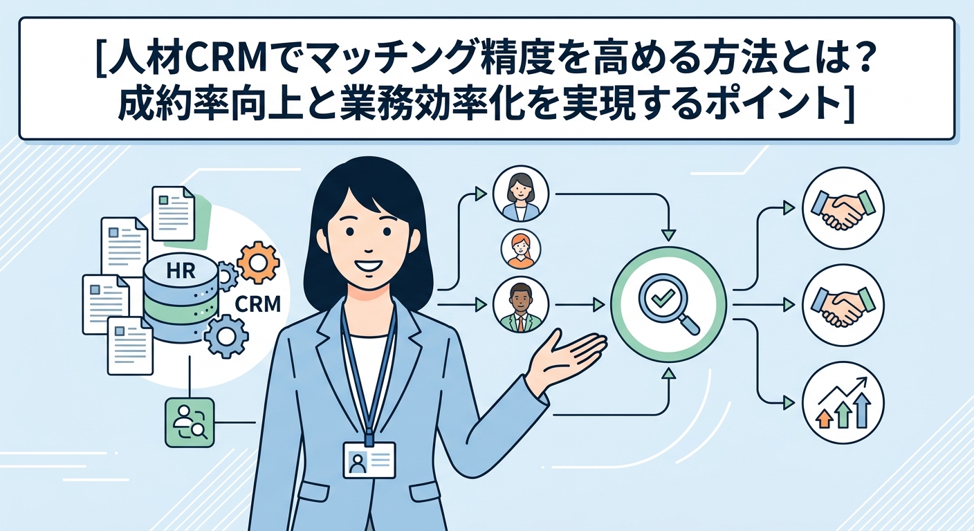 人材CRMでマッチング精度を高める方法とは？成約率向上と業務効率化を実現するポイント